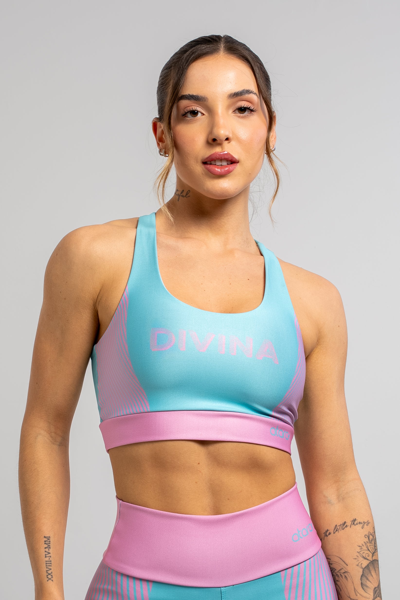 Top Estampa Localizada Listra Rosa - atarafitness