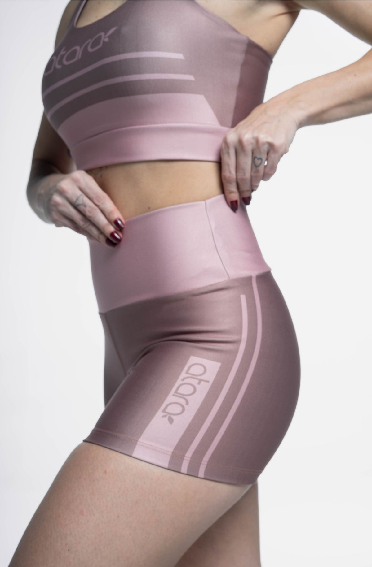 Shorts Curto Pink Coffee - atarafitness