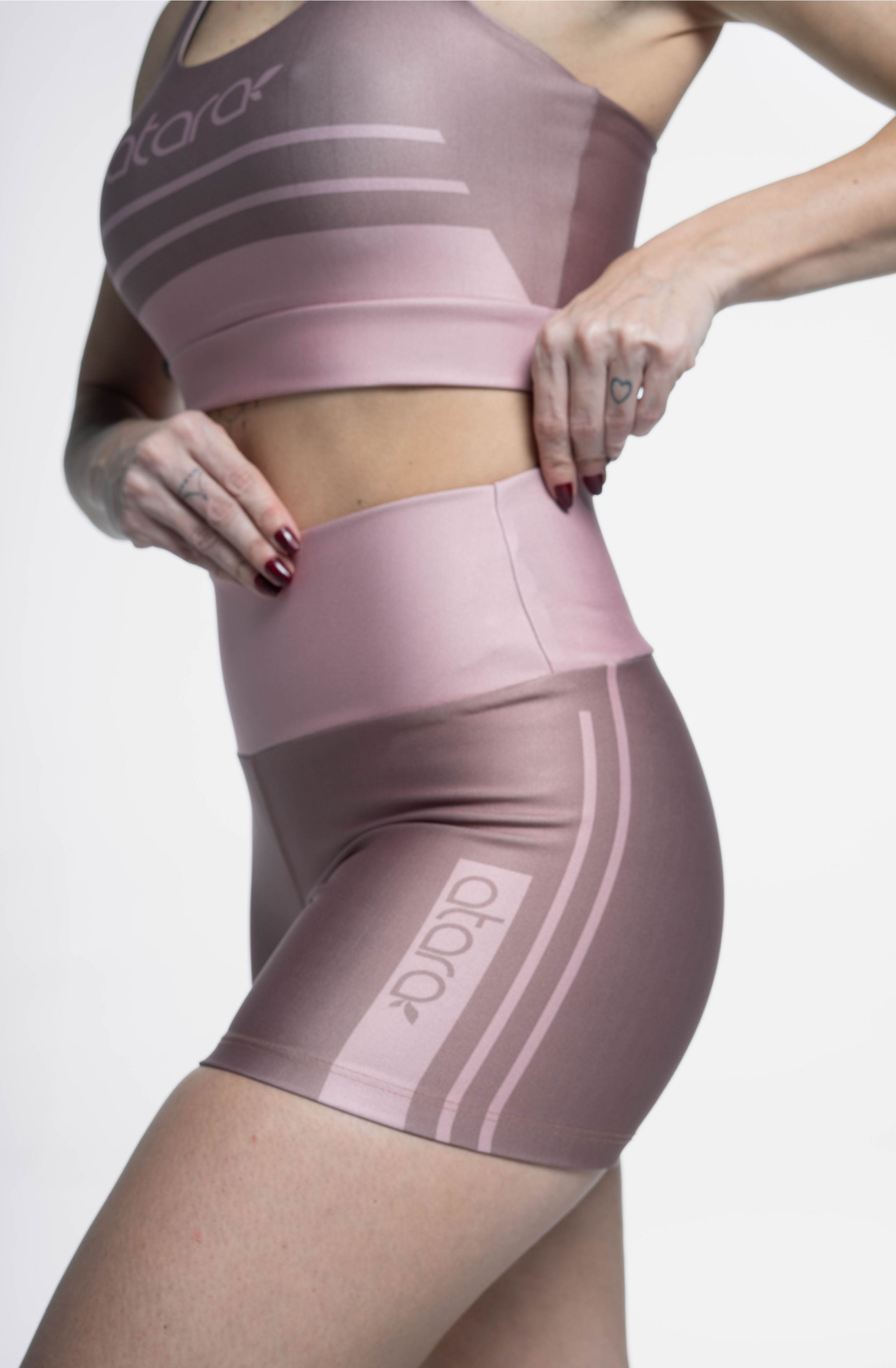 Shorts Curto Pink Coffee - atarafitness