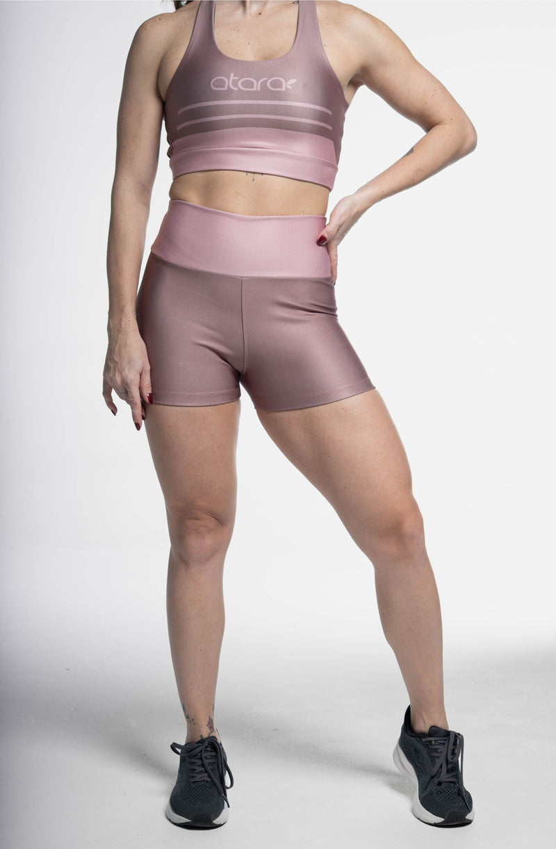 Shorts Curto Pink Coffee - atarafitness