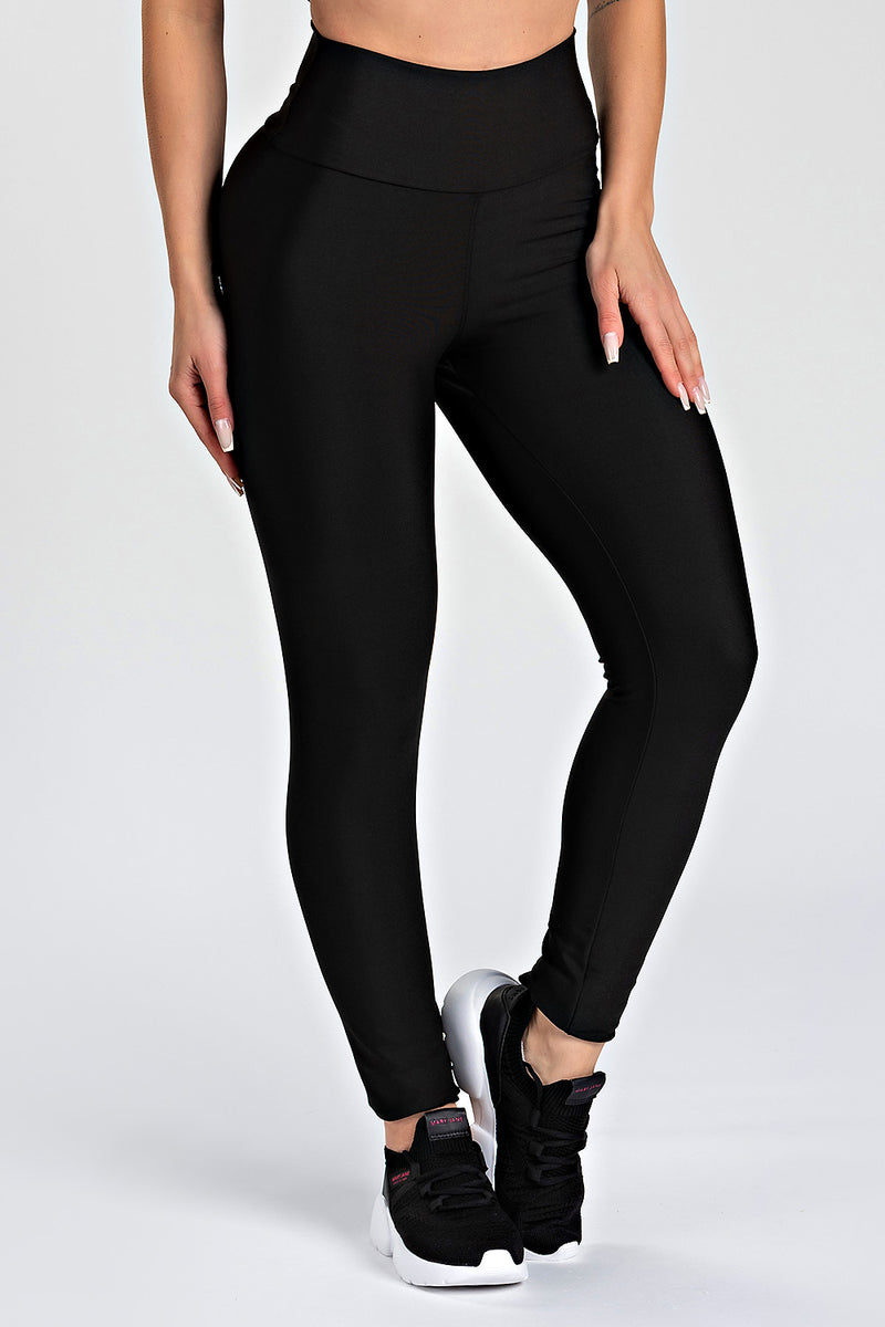 Legging Básica Lisa Preta - atarafitness