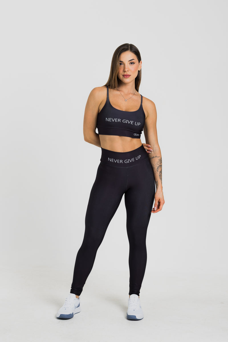 Legging Never Give Up Black - atarafitness