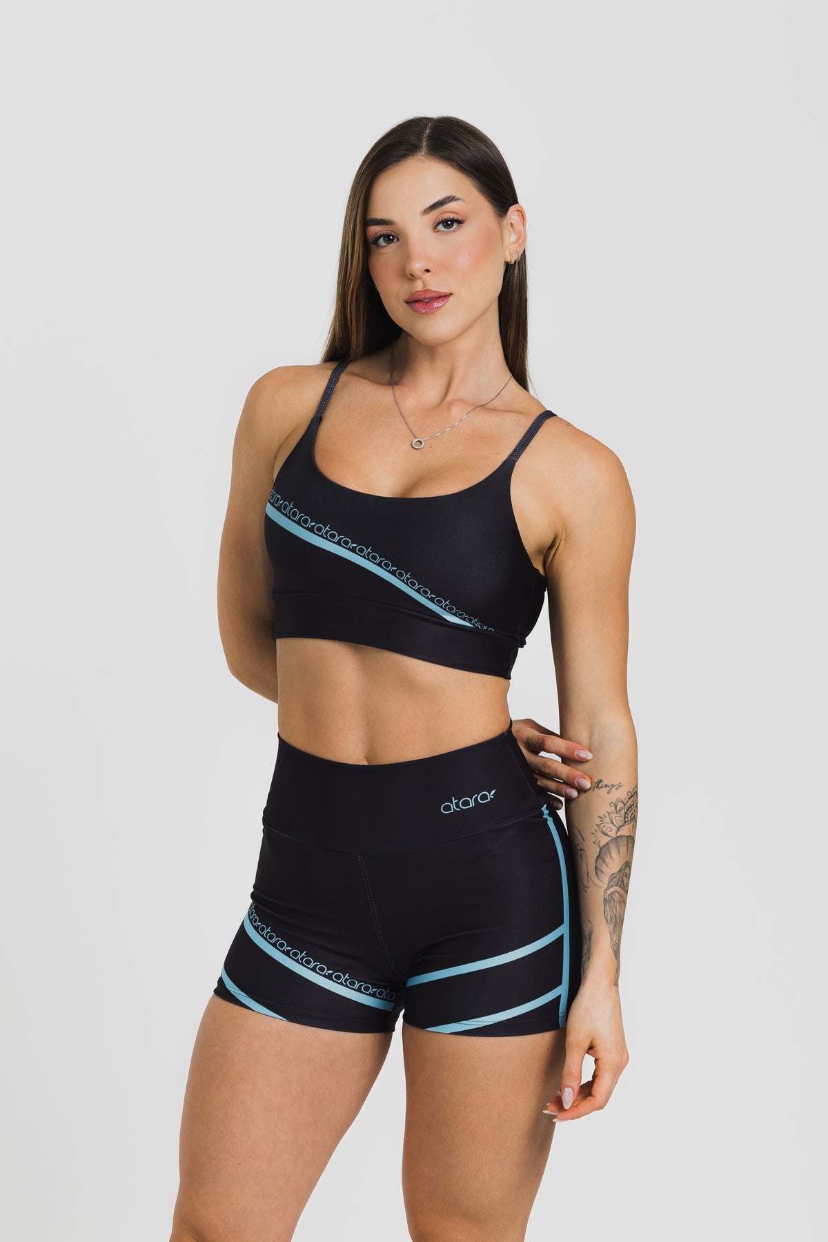 Top Alcinha Black and Blue - atarafitness