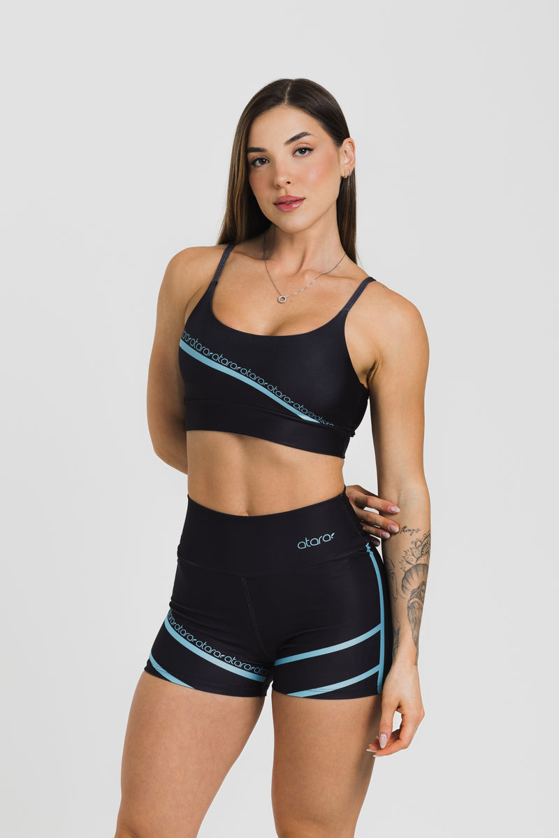 Top Alcinha Black and Blue - atarafitness