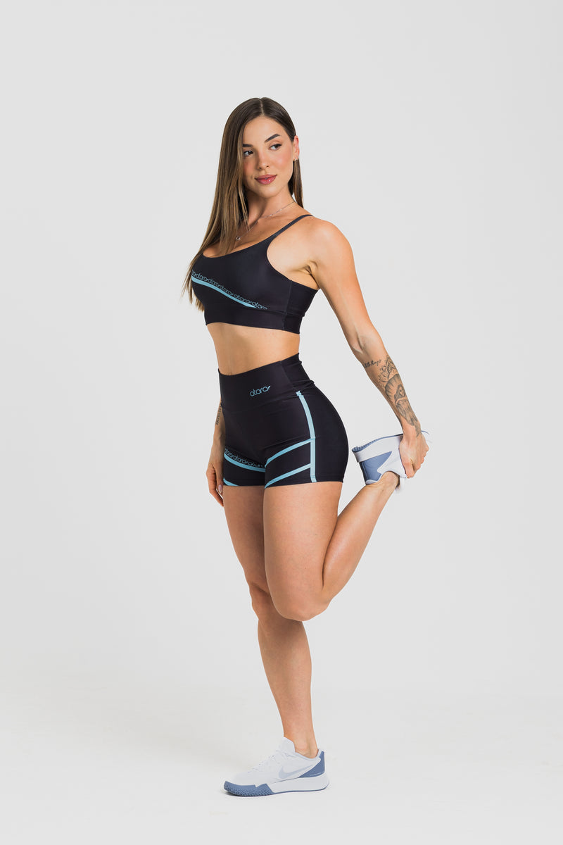 Shorts Curto Black and Blue - atarafitness