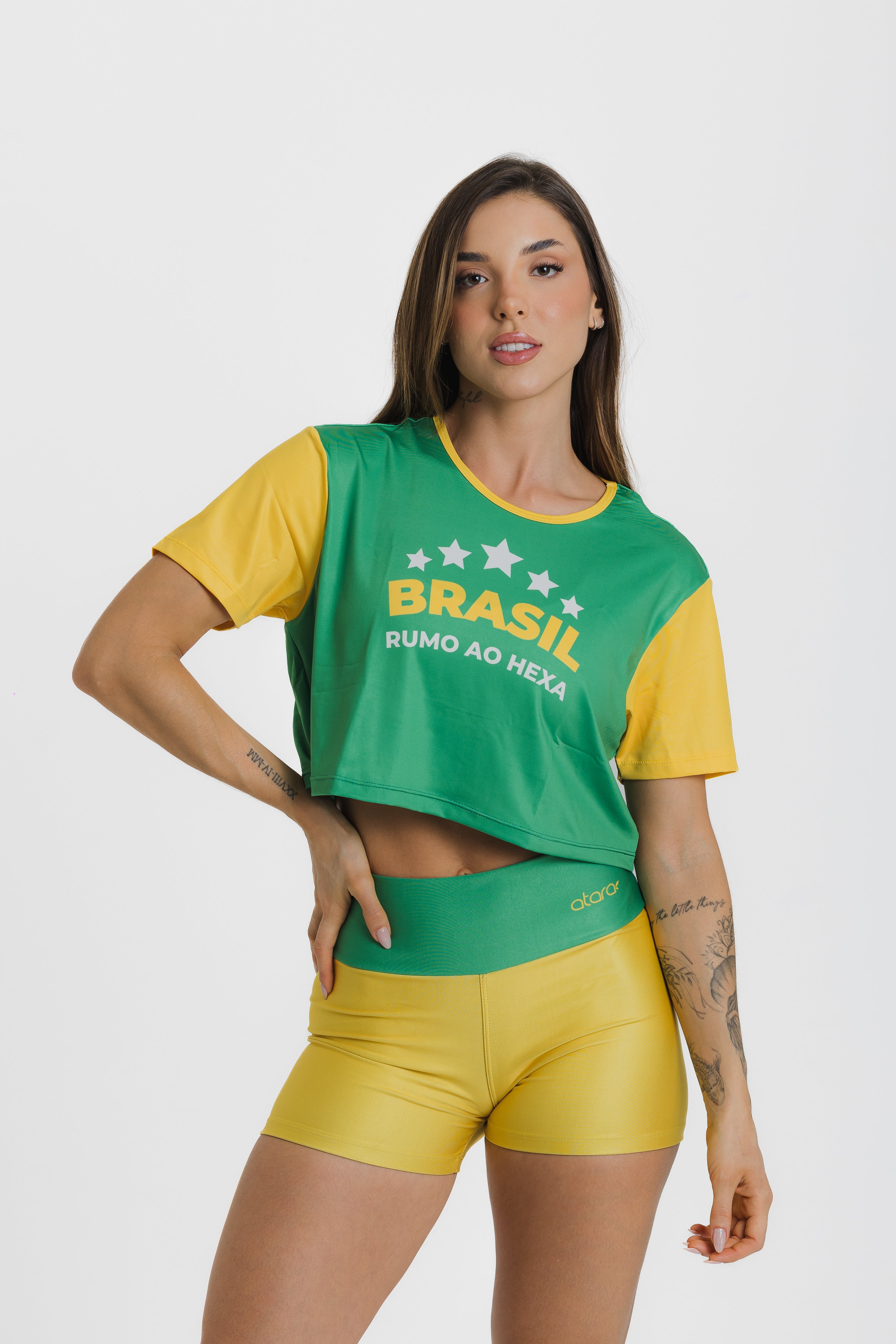 Cropped Rumo ao Hexa Verde - atarafitness