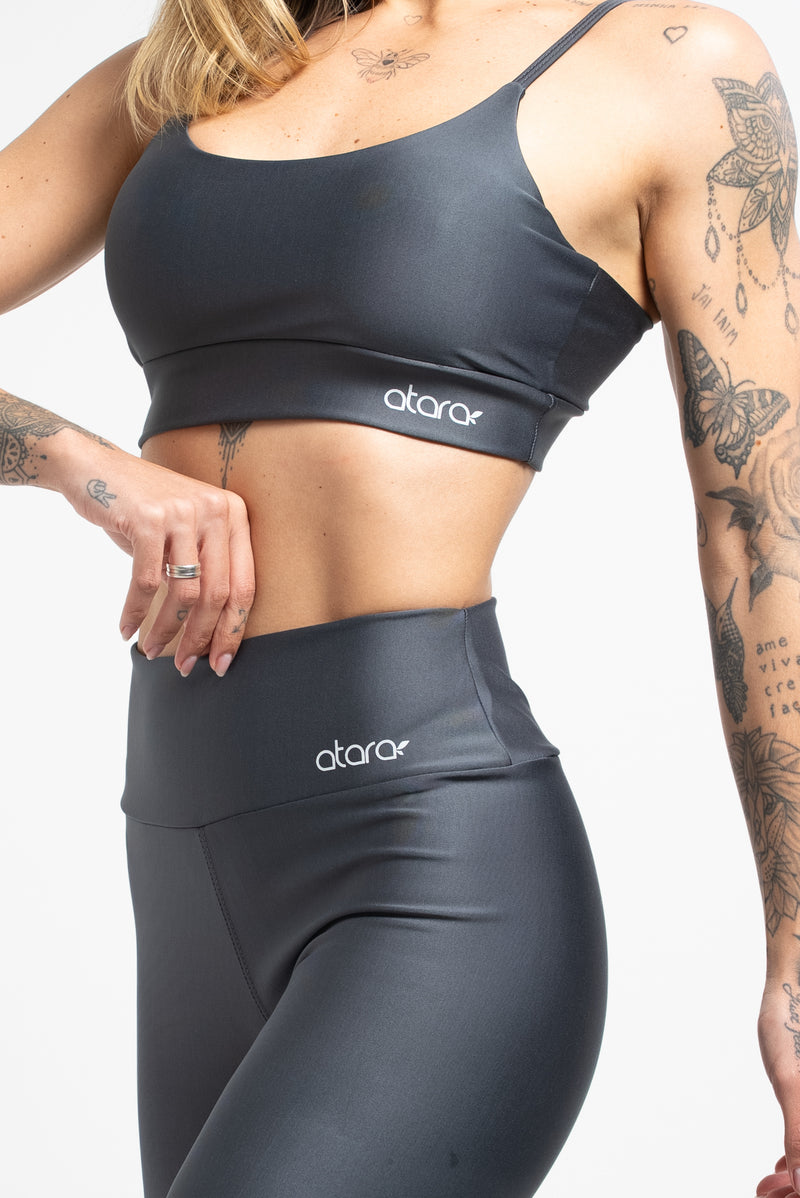 Bermuda Básica Lisa Chumbo - atarafitness