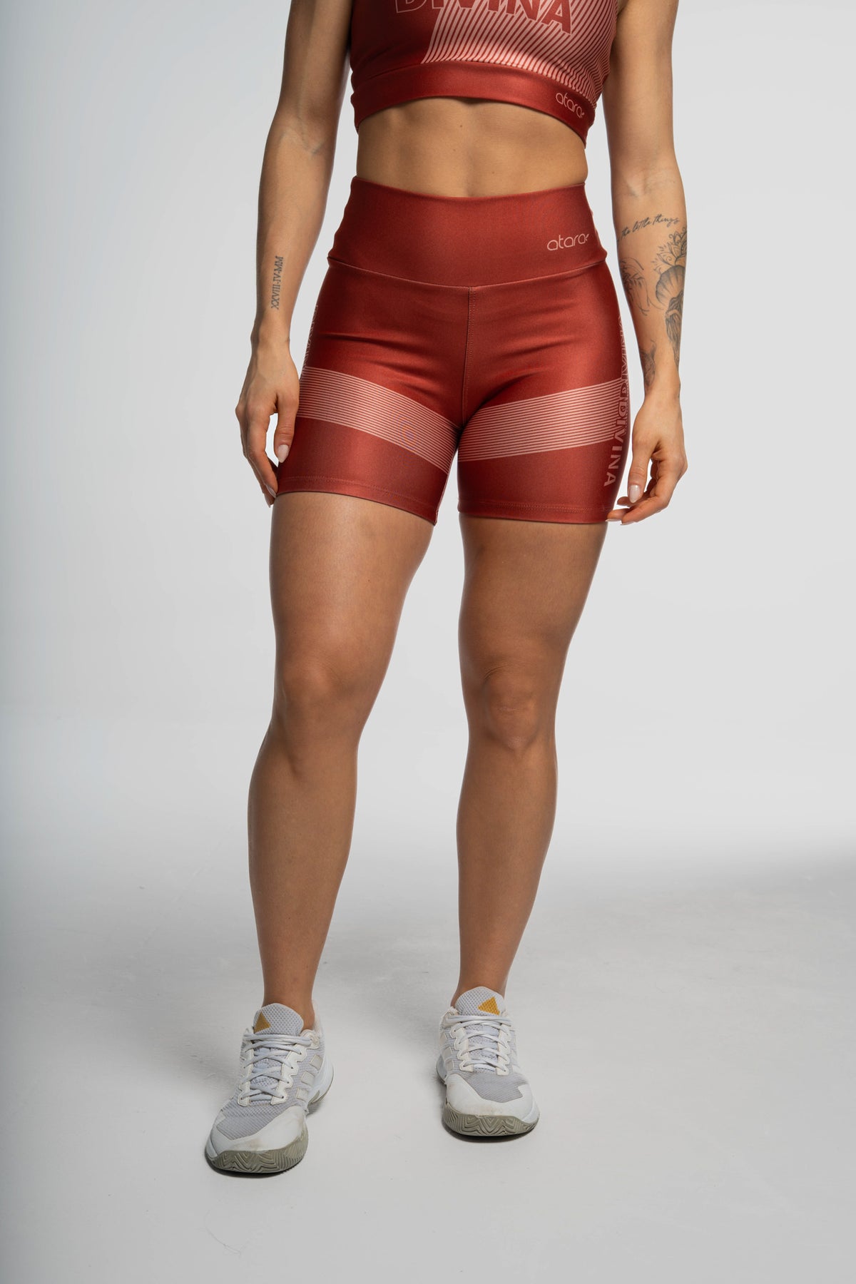 Bermuda Estampa Listra Lateral Marrom - atarafitness