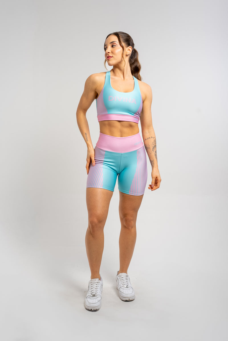 Bermuda Estampa Localizada Listra Rosa - atarafitness