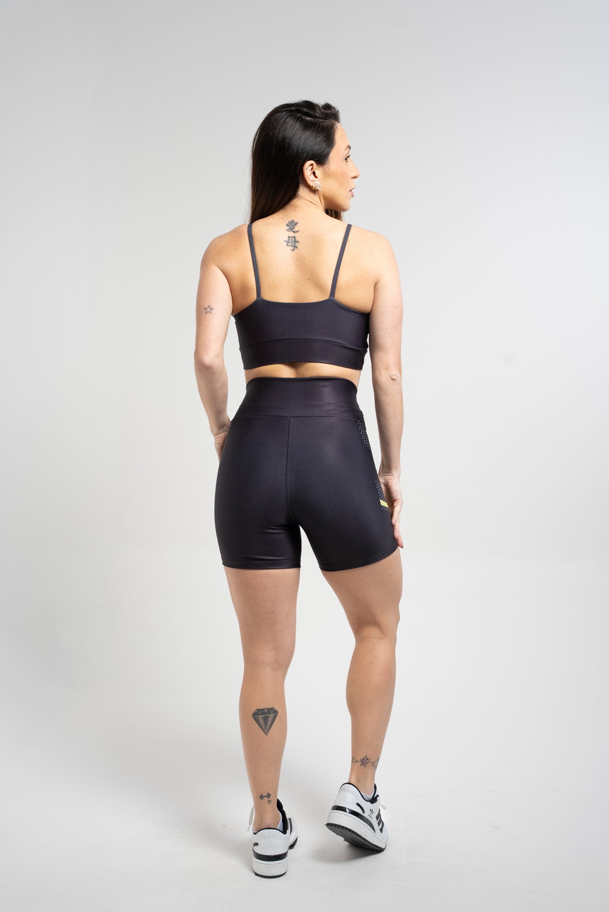 Bermuda Faixa Mesh Amarela - atarafitness