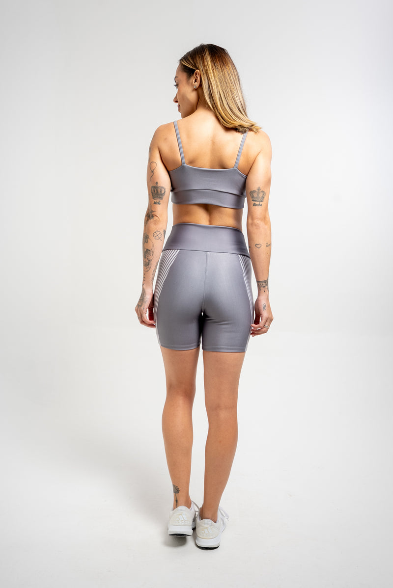Bermuda Listra Cinza - atarafitness