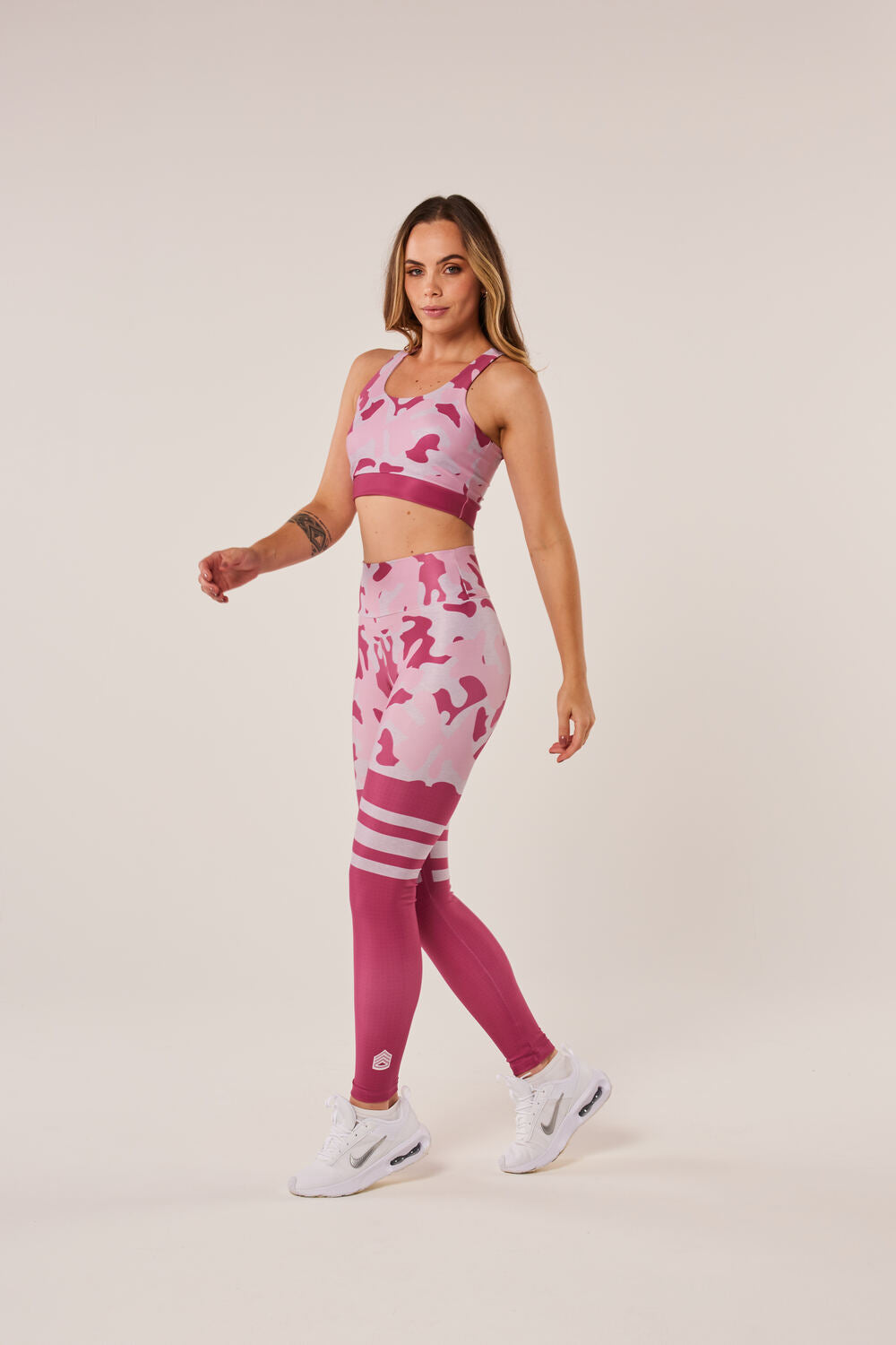 Legging Camuflada Mescla Rosa - atarafitness