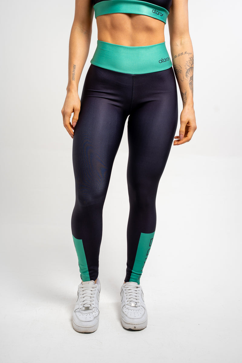 Legging Color Block Green - atarafitness