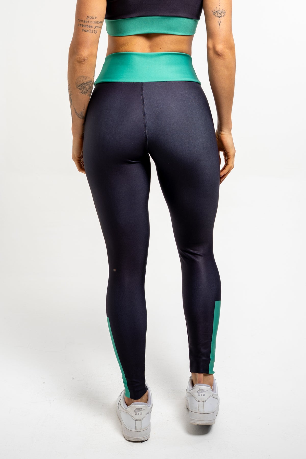 Legging Color Block Green - atarafitness