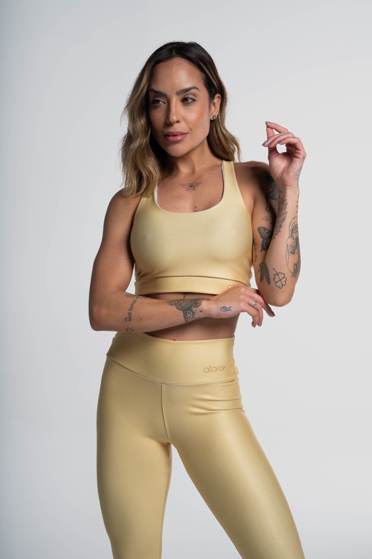 Legging Estampa Lisa Amarela - atarafitness