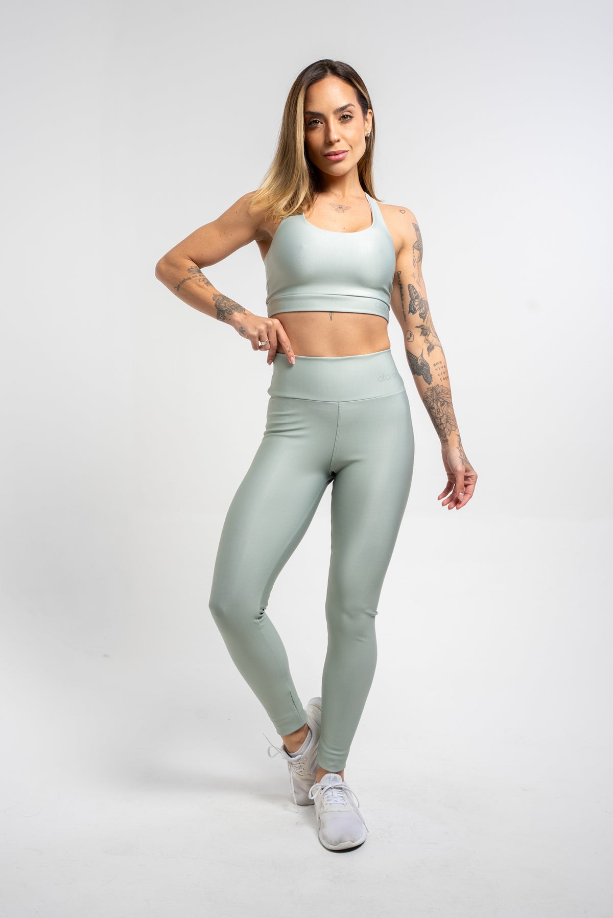 Legging Estampa Lisa Verde Oliva - atarafitness