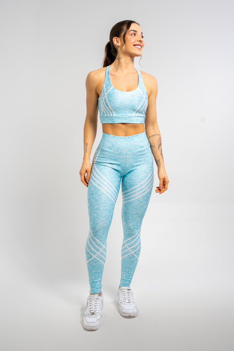 Legging Estampa Localizada Flamê Azul - atarafitness