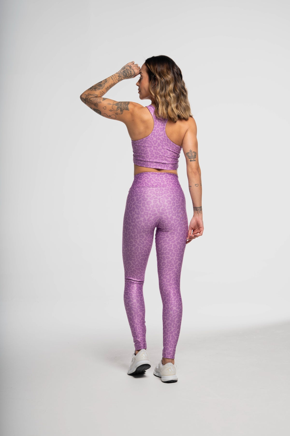Legging Estampa Localizada Onça Roxa - atarafitness