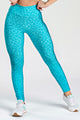 Legging Estampa Localizada Onça Verde Água