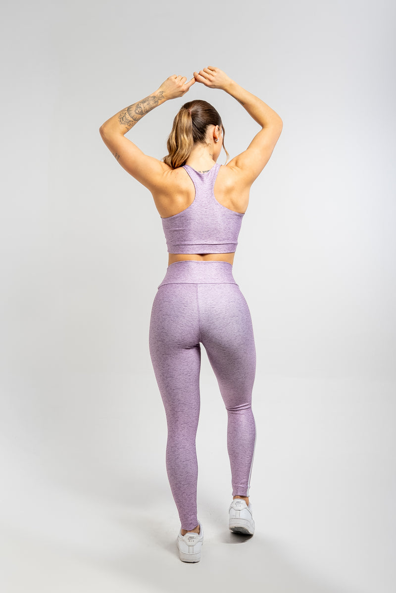 Legging Estampa Localizada Texture Violet - atarafitness