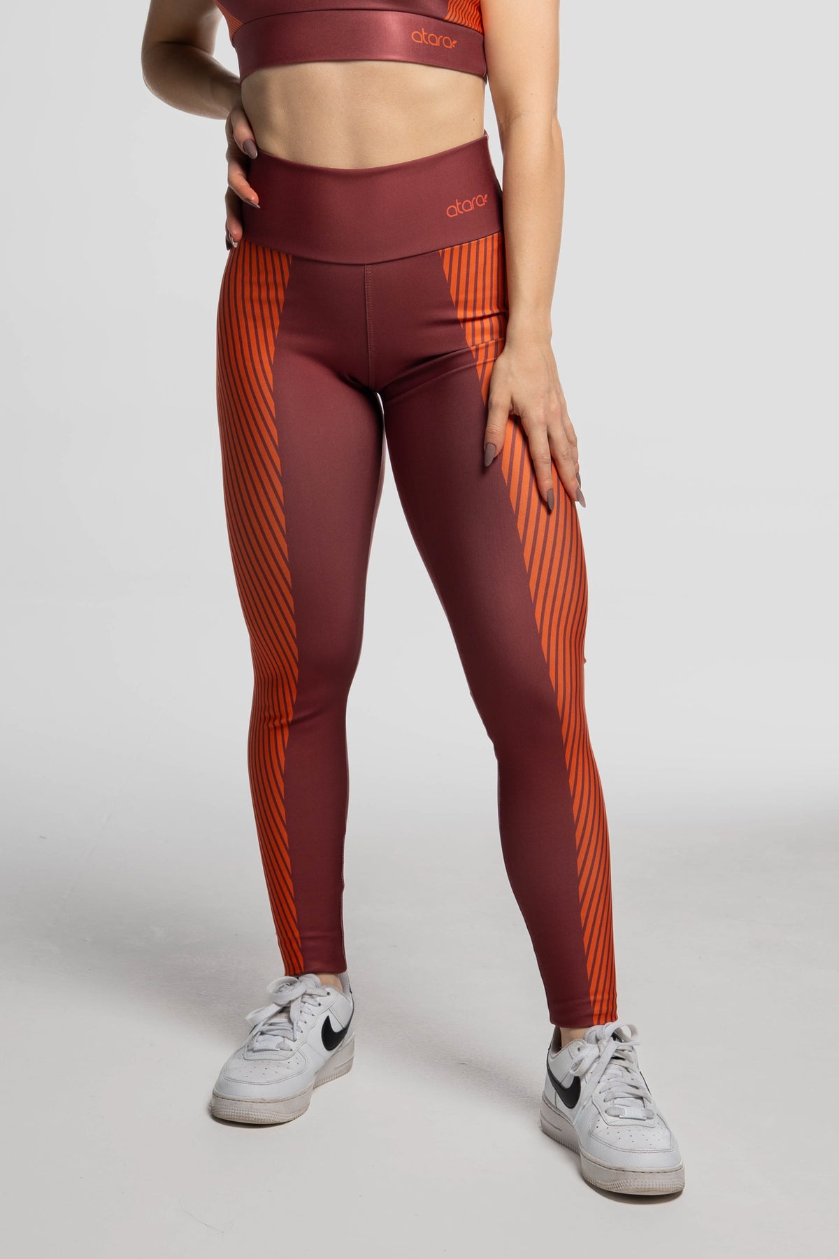 Legging Listra Laranja - atarafitness