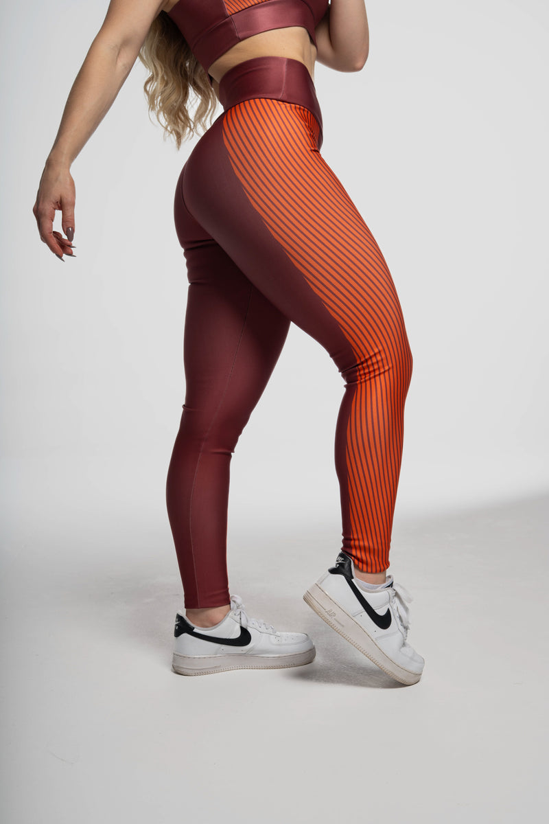 Legging Listra Laranja - atarafitness