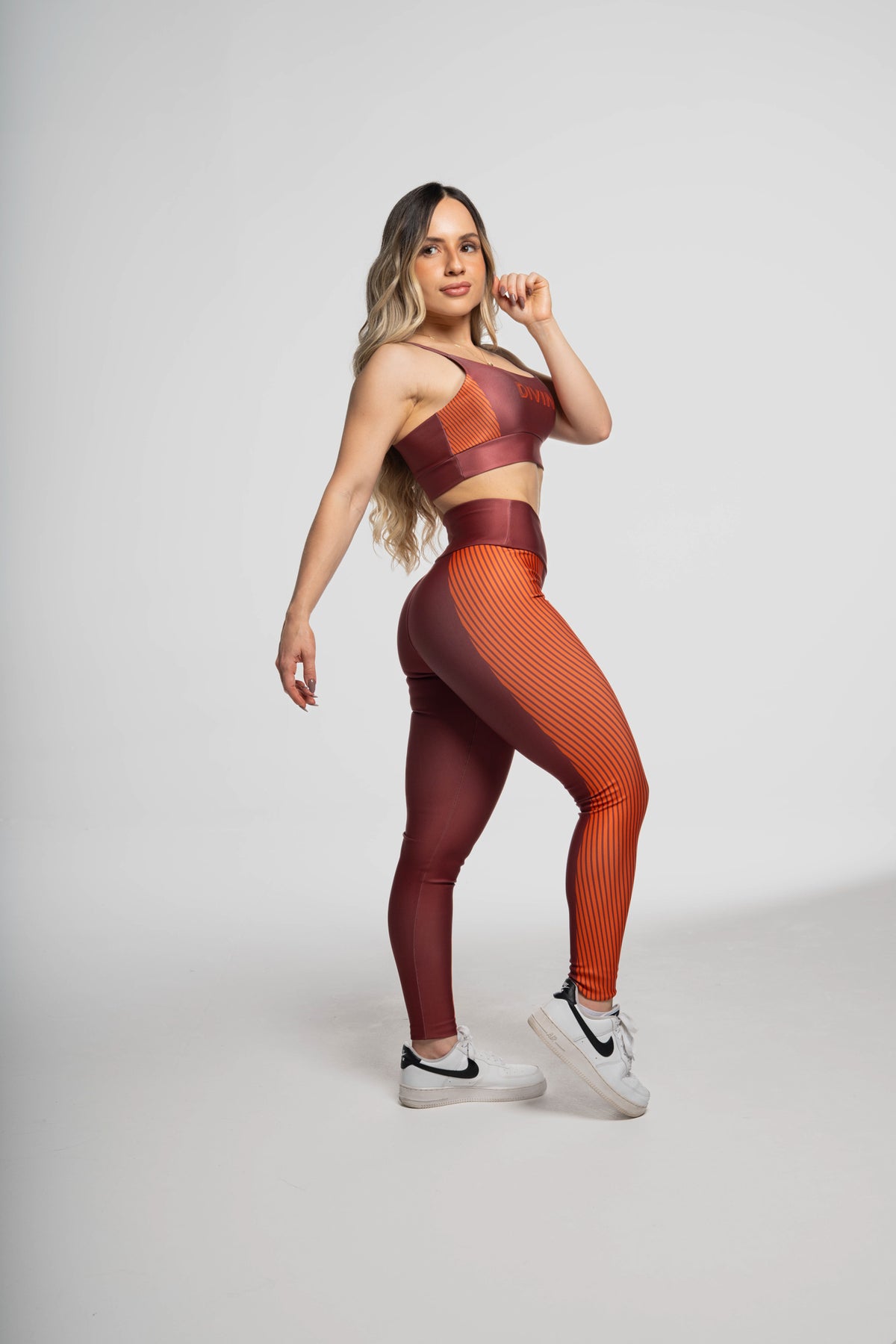 Legging Listra Laranja - atarafitness