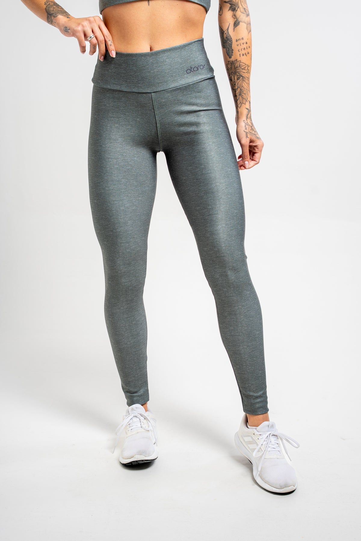 Legging Mescla Verde Escuro - atarafitness