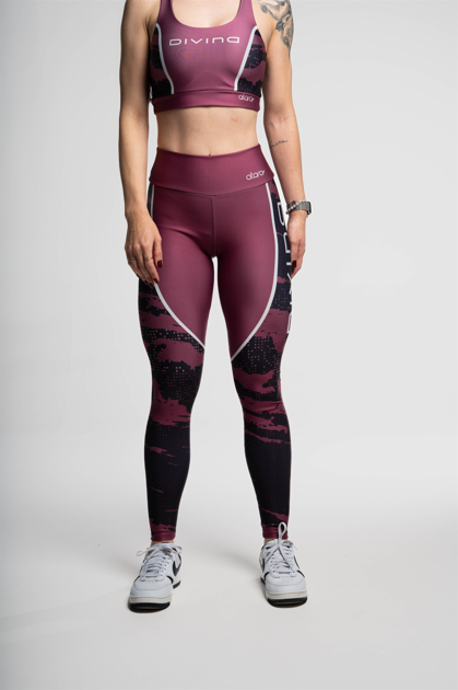 Legging Rajado Marrom - atarafitness