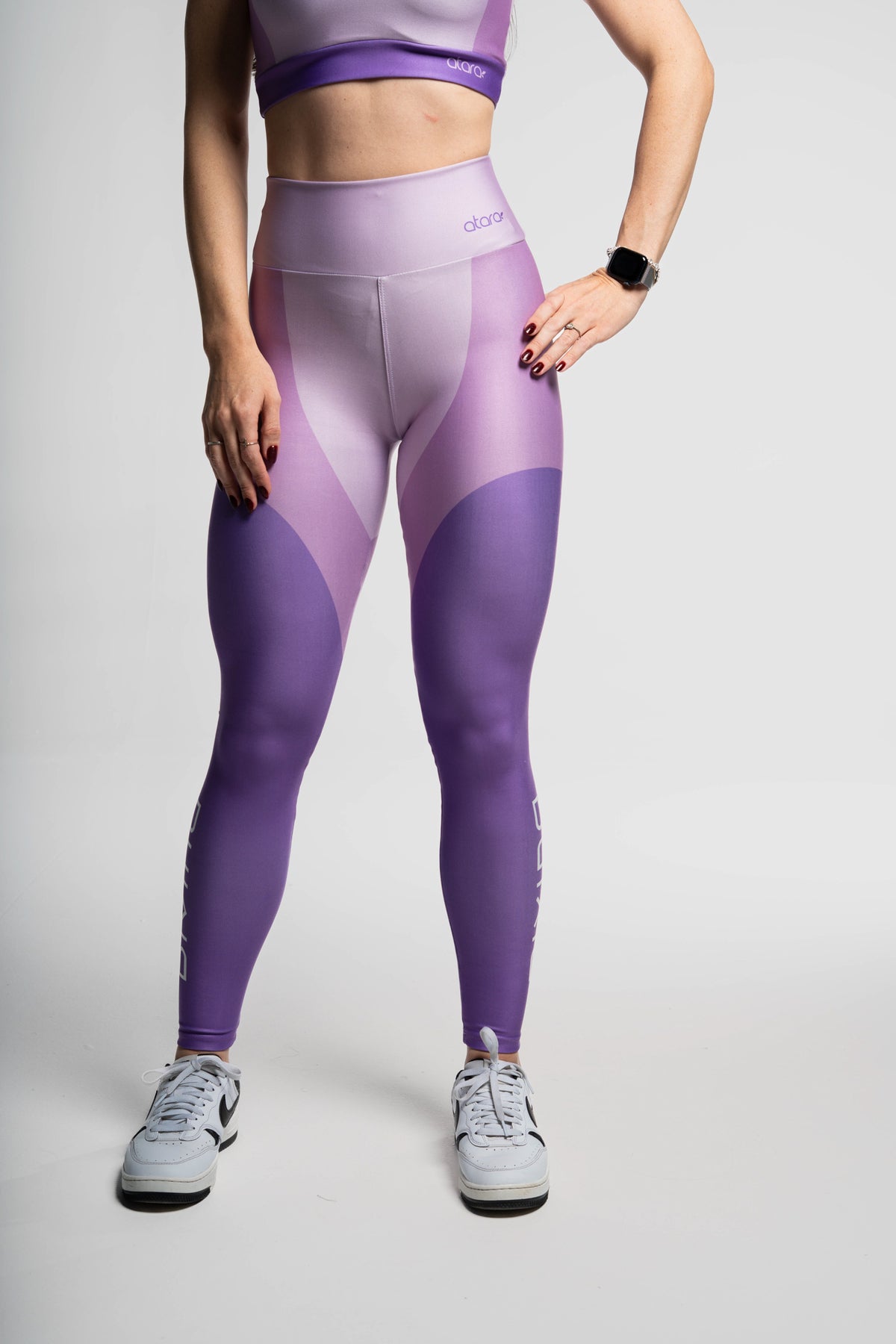 Legging Três Cores Roxa - atarafitness