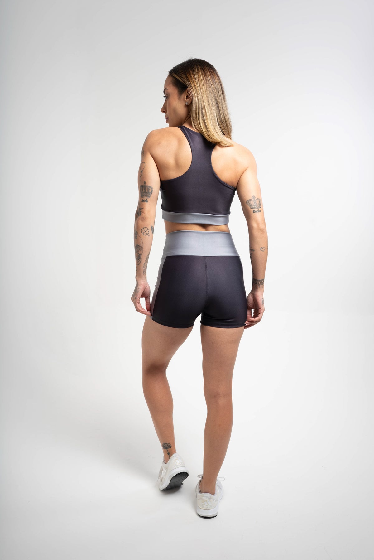 Shorts Color Block Gray - atarafitness