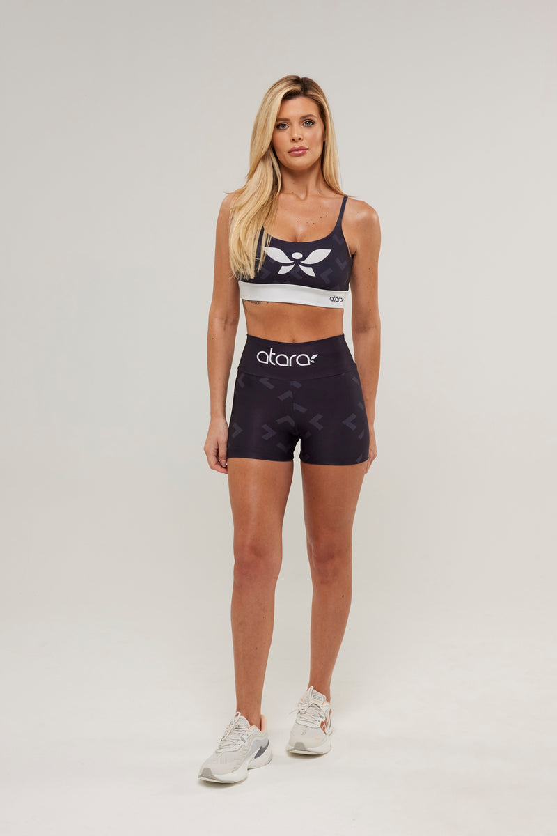 Shorts Curto Geometrico Preto - atarafitness