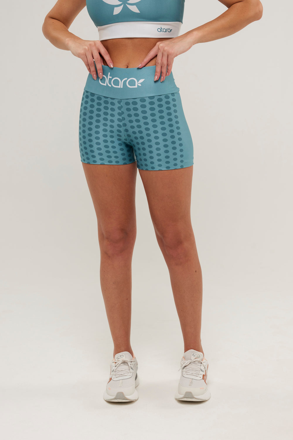 Shorts Curto Poá Verde Escuro - atarafitness