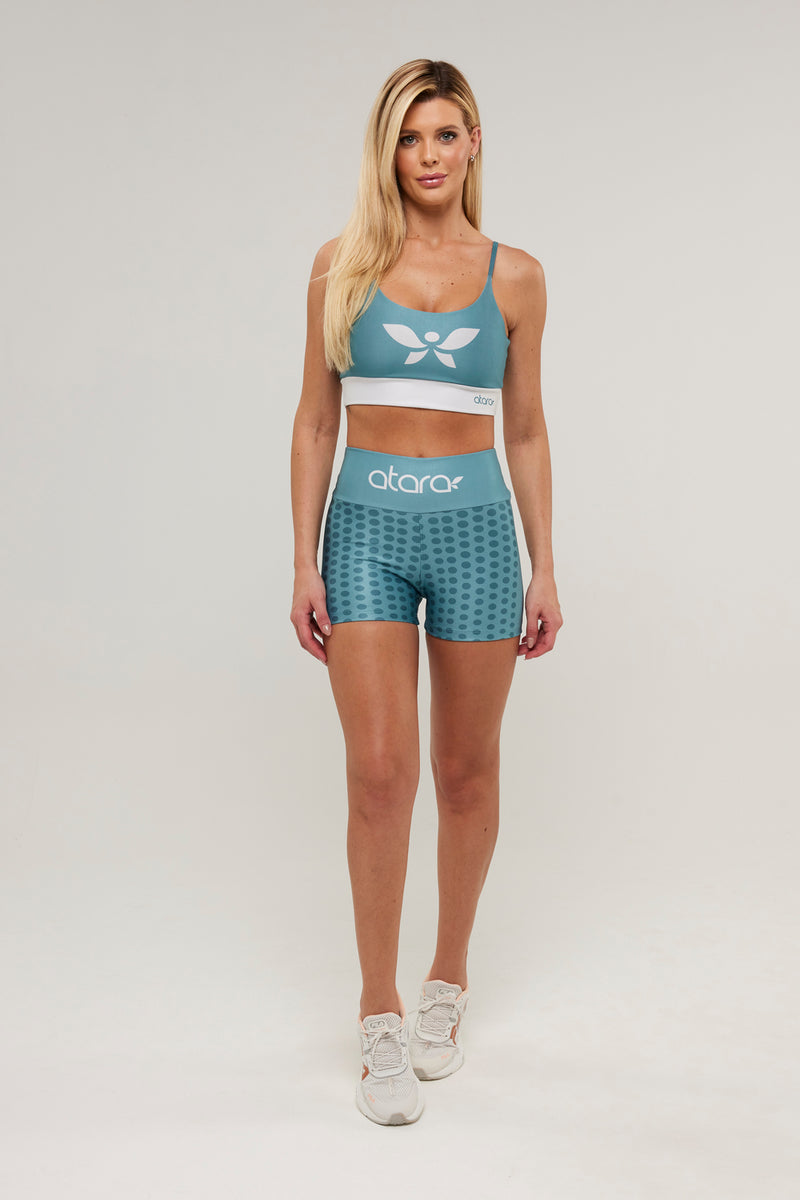 Shorts Curto Poá Verde Escuro - atarafitness