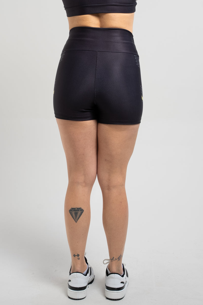 Shorts Faixa Mesh Amarela - atarafitness