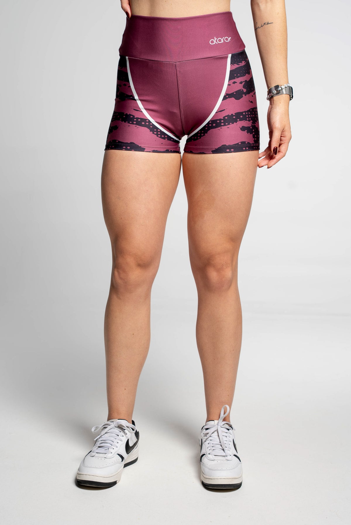 Shorts Rajado Marrom - atarafitness