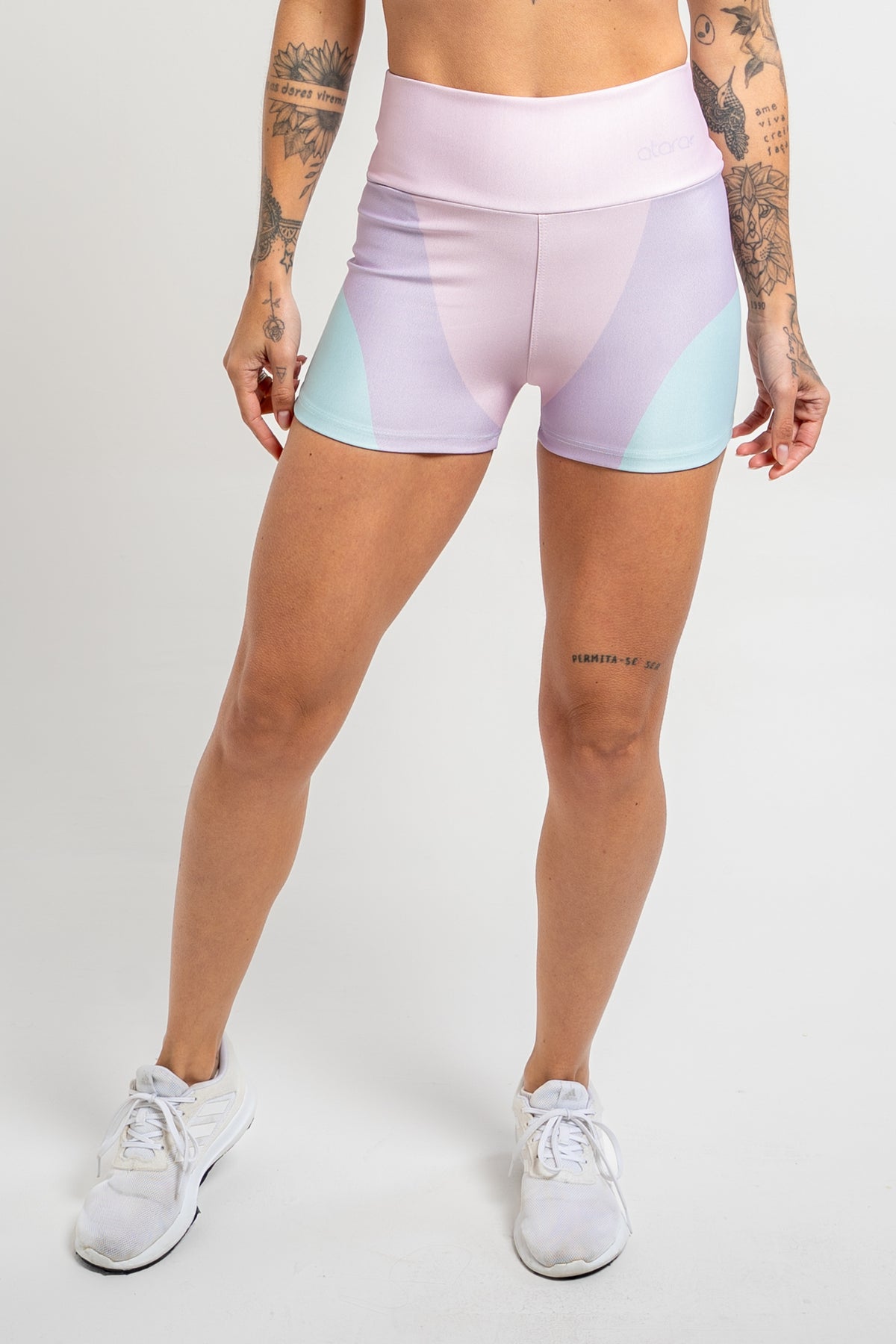 Shorts Três Cores Rosa - atarafitness