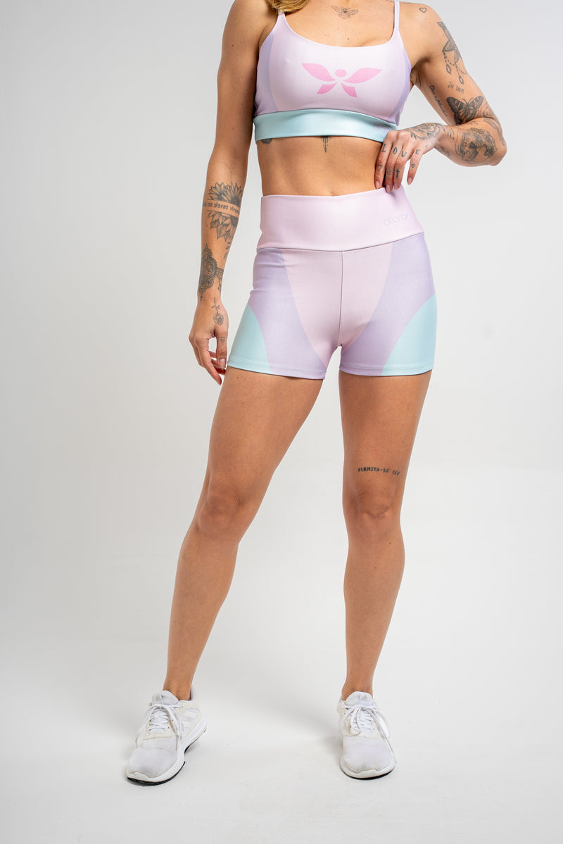 Shorts Três Cores Rosa - atarafitness
