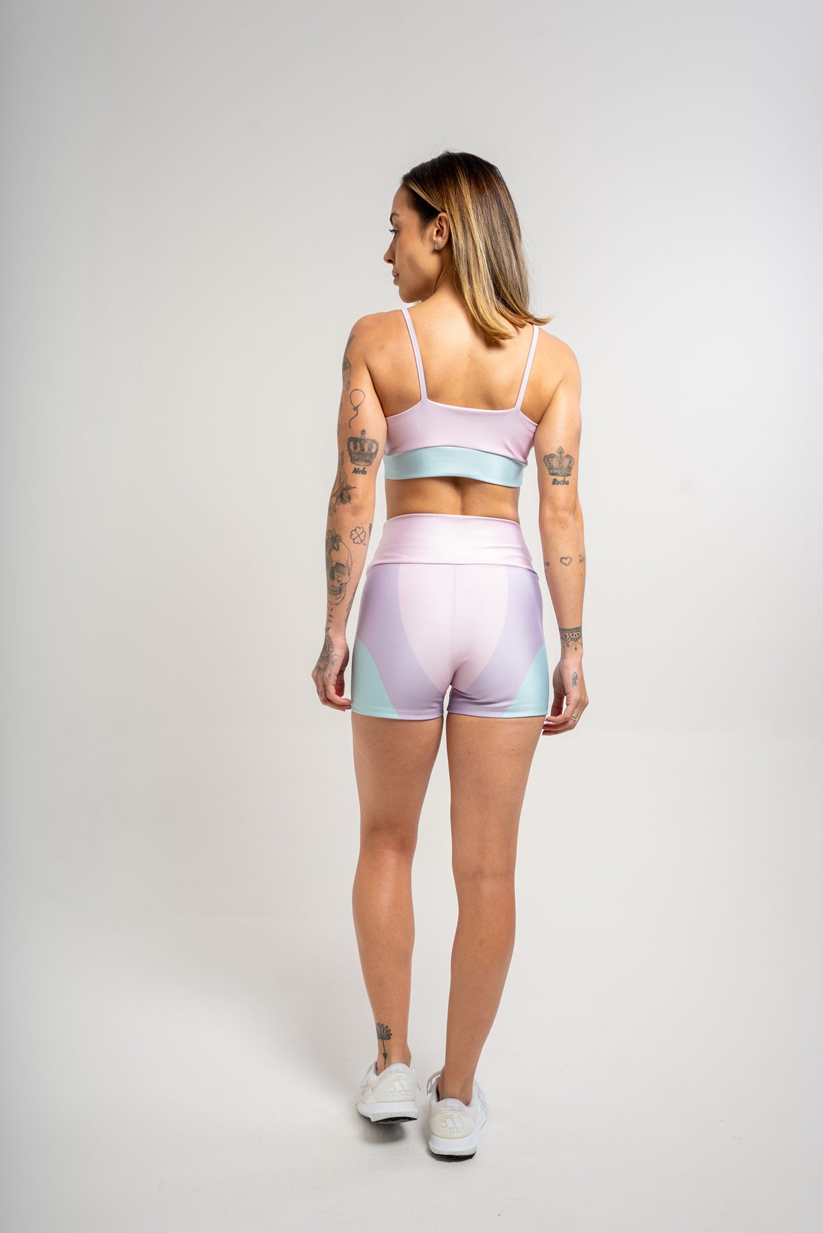 Shorts Três Cores Rosa - atarafitness