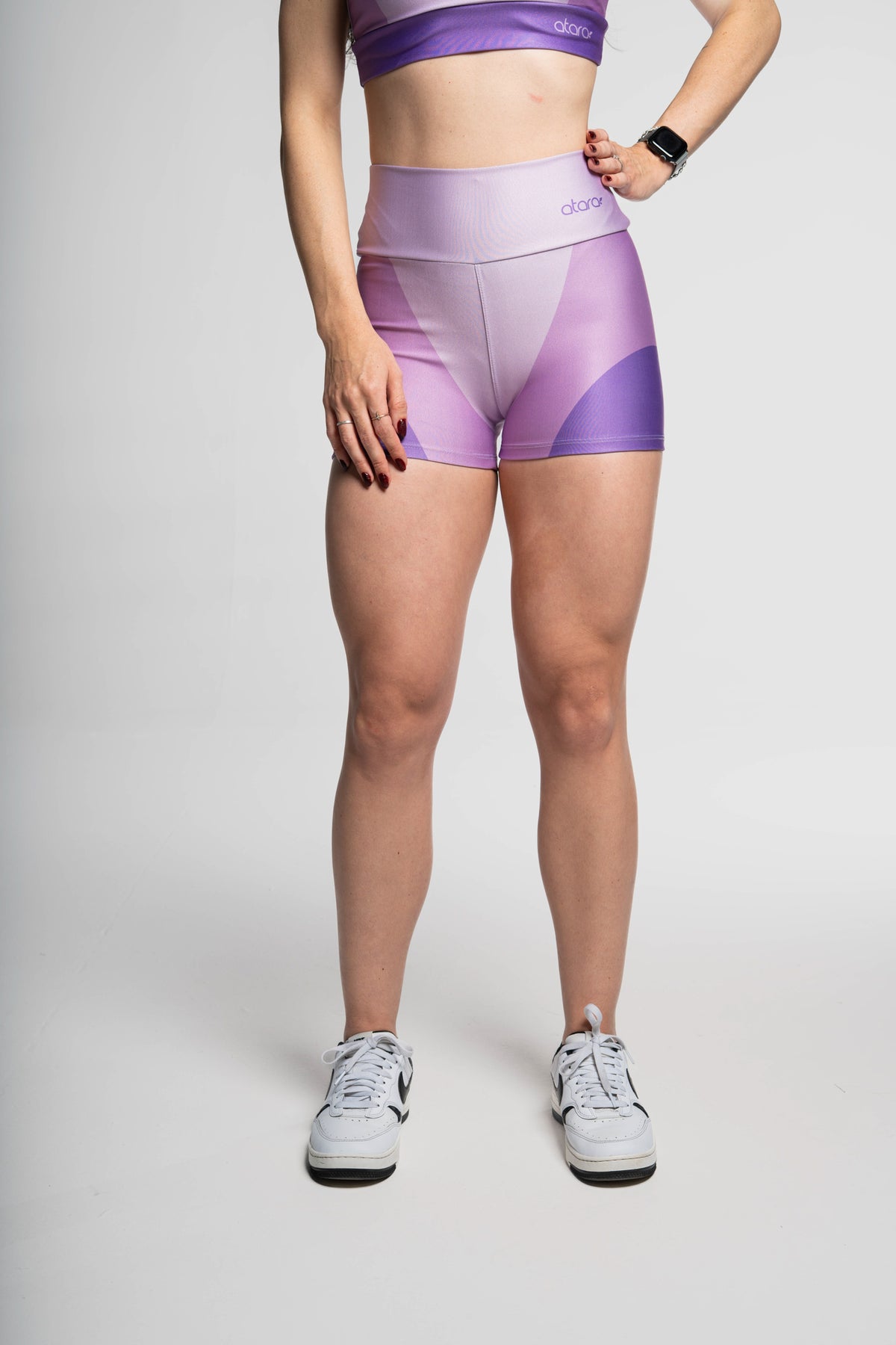 Shorts Três Cores Roxa - atarafitness