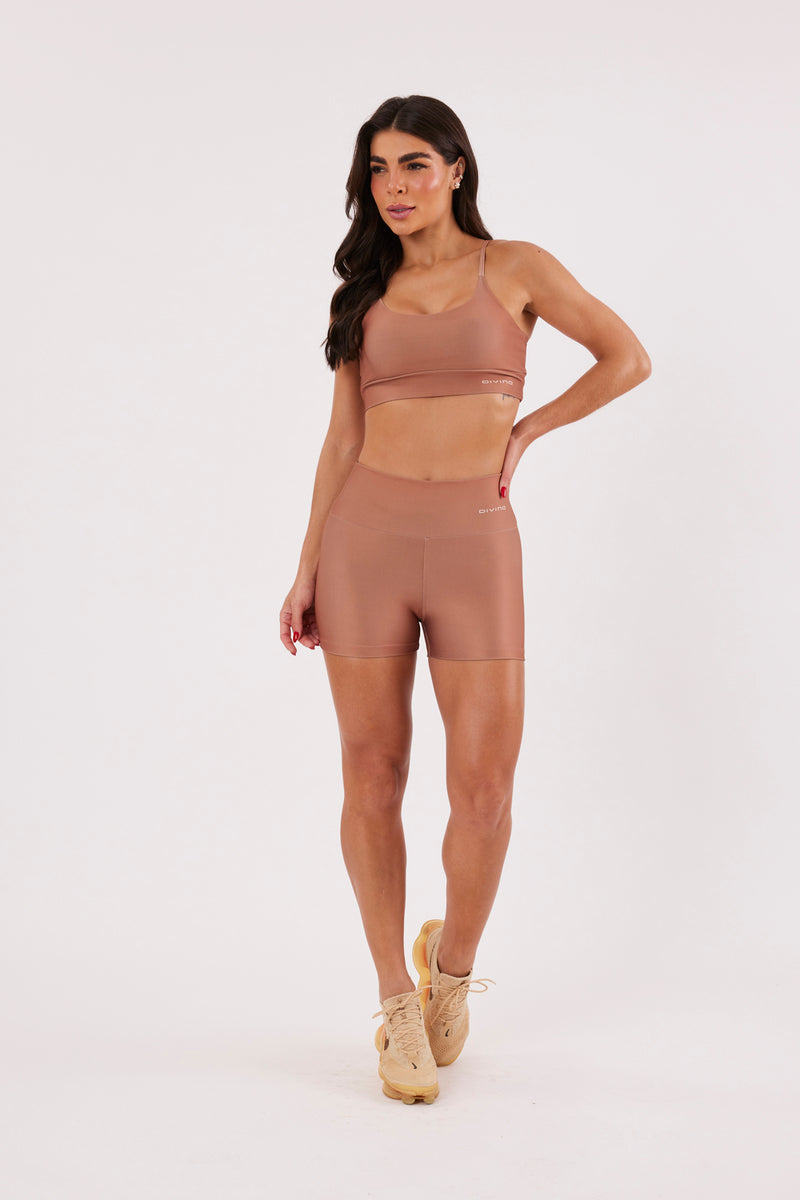 Top Alcinha Liso Caramelo - atarafitness