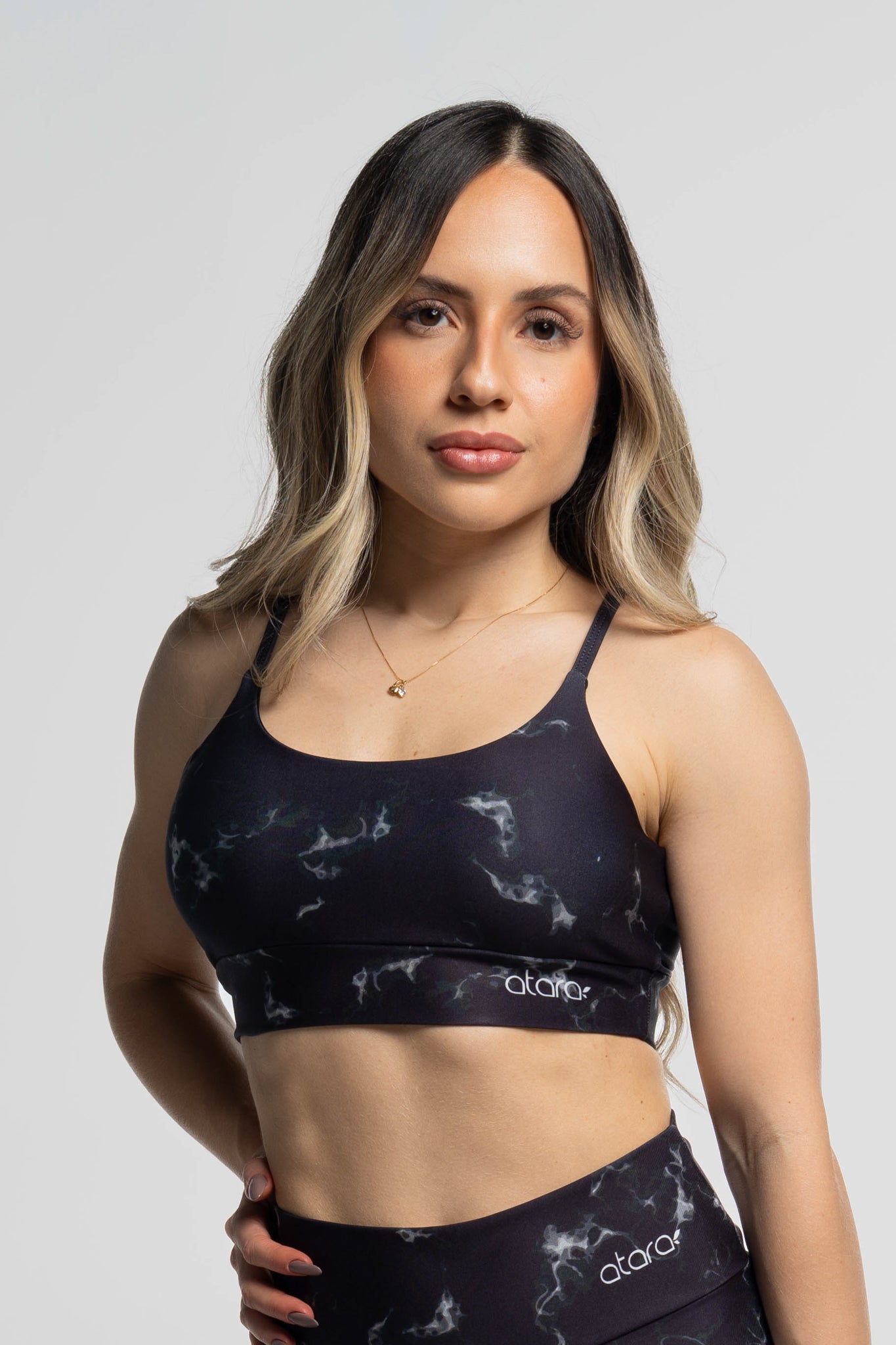 Top Alcinha Mármore Preto - atarafitness