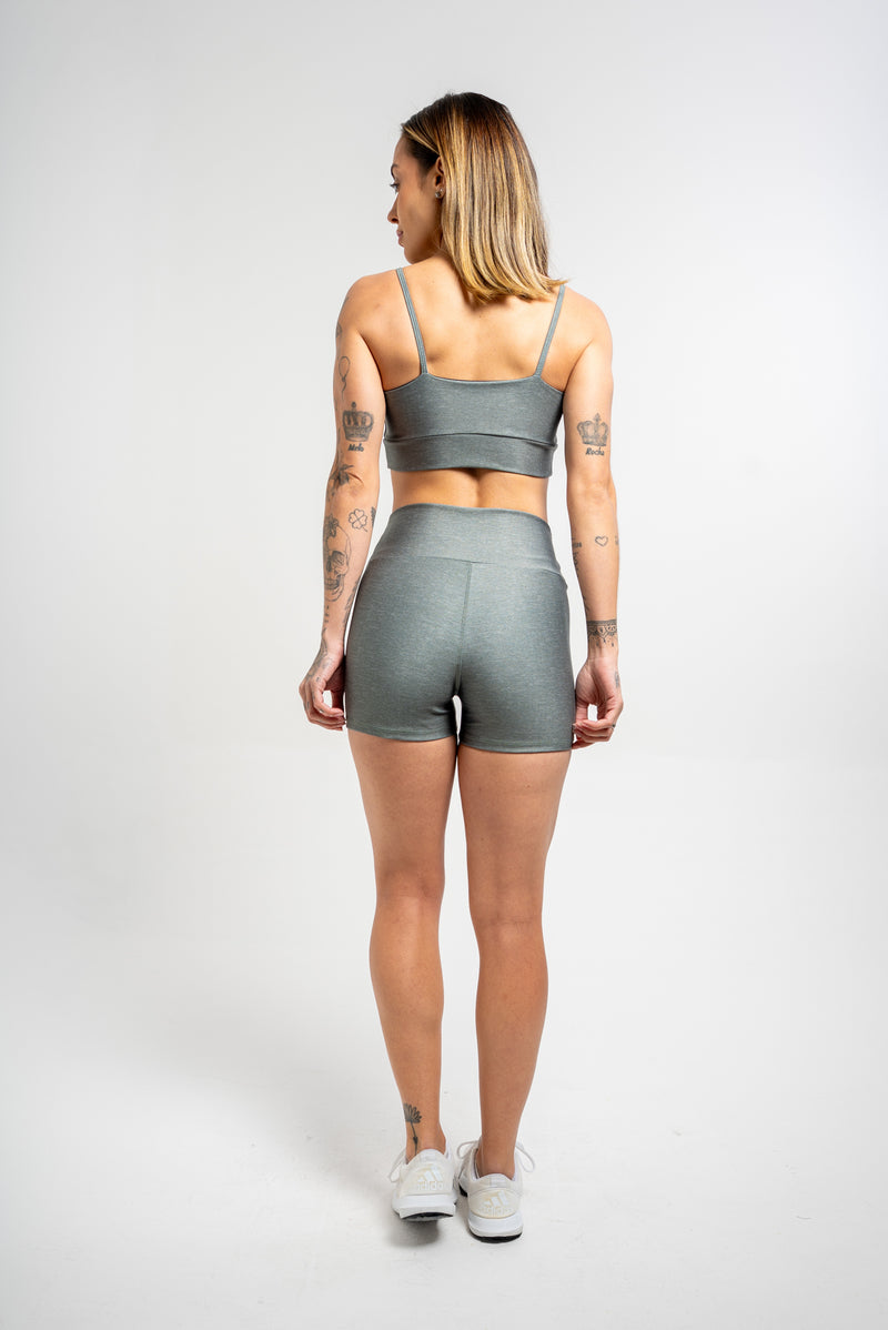 Top Alcinha Mescla Verde Escuro - atarafitness