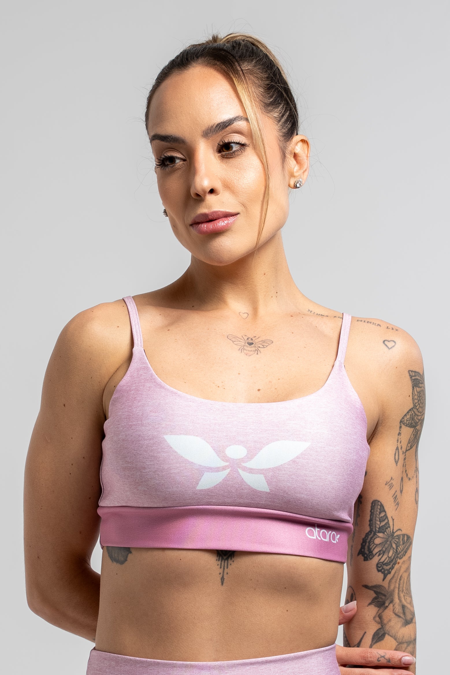 Top Alcinha Mesclado Rosa - atarafitness