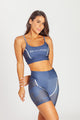 Top Alcinha Rajado Azul