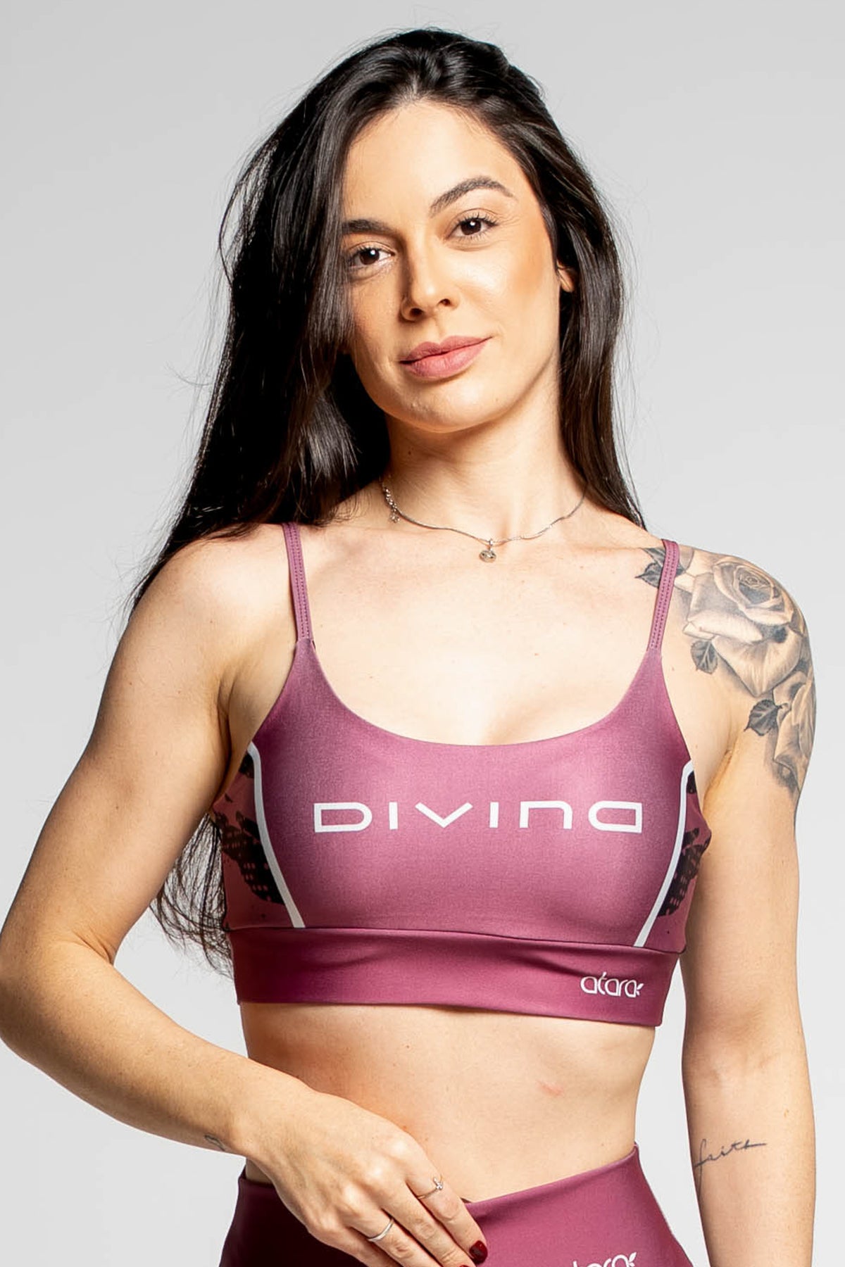 Top Alcinha Rajado Marrom - atarafitness