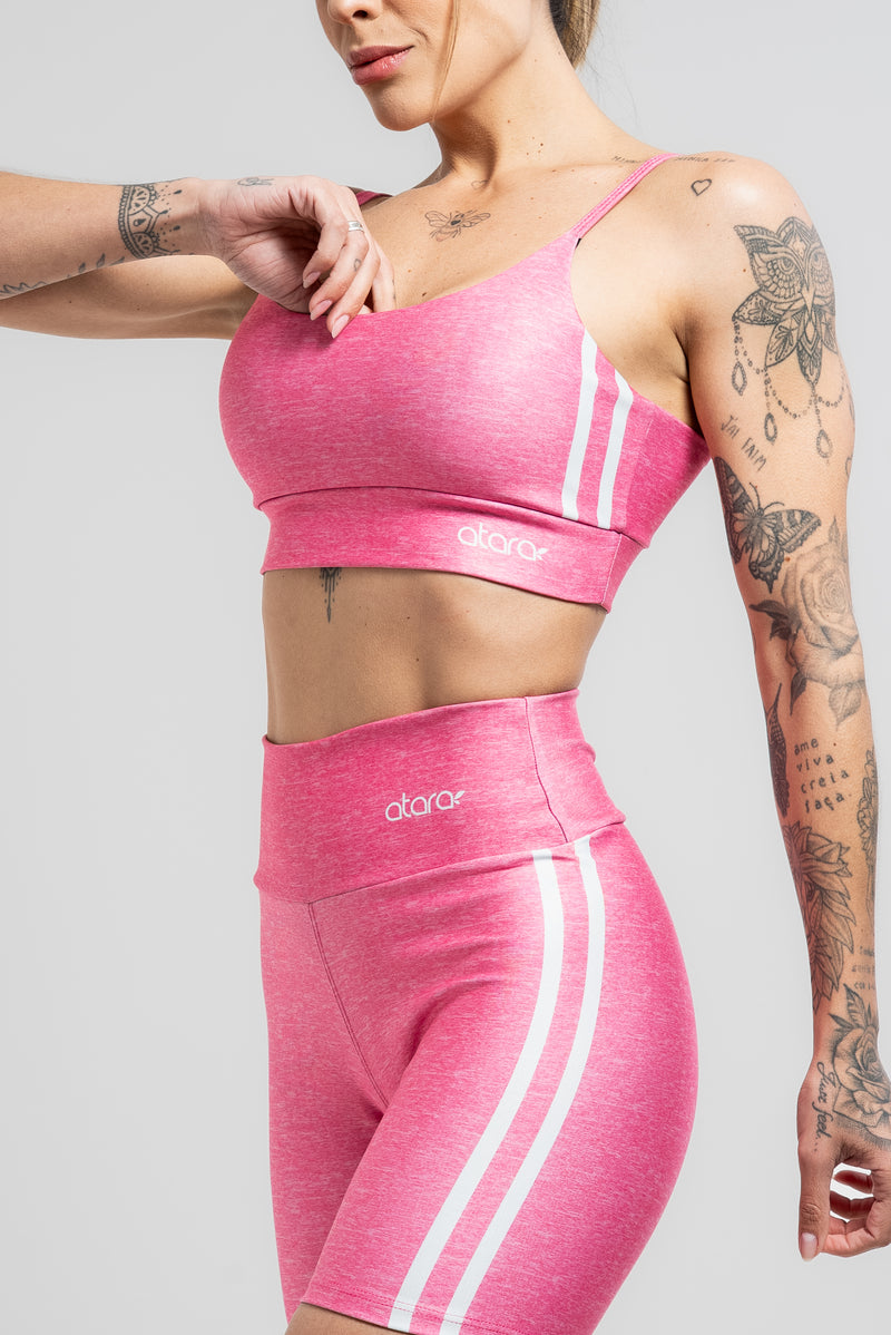 Top Alcinha Texture Pink - atarafitness