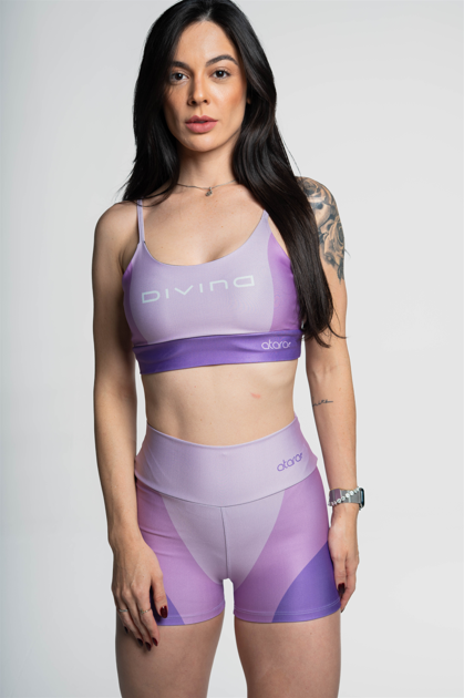 Top Alcinha Três Cores Roxa - atarafitness