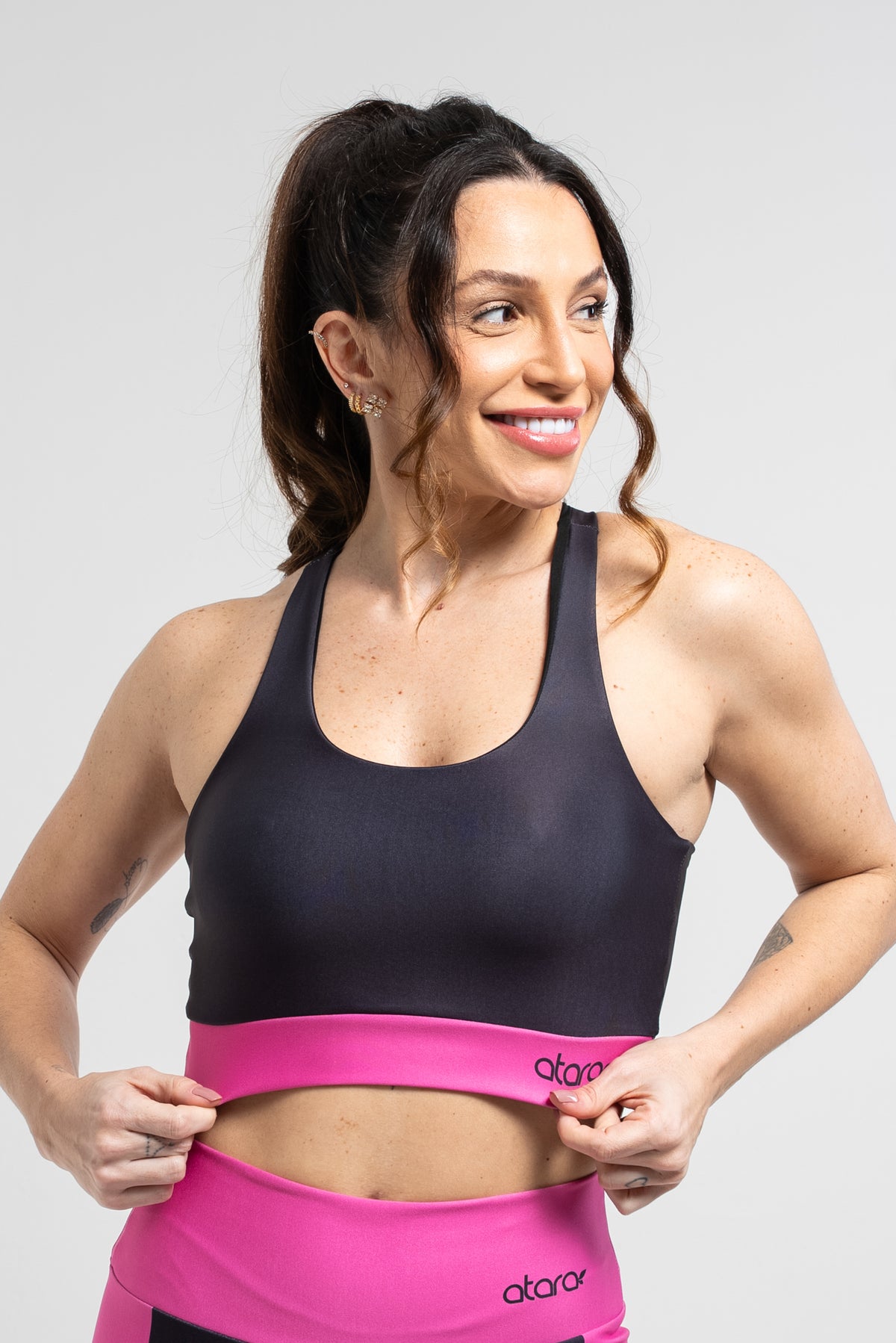 Top Color Block Pink - atarafitness