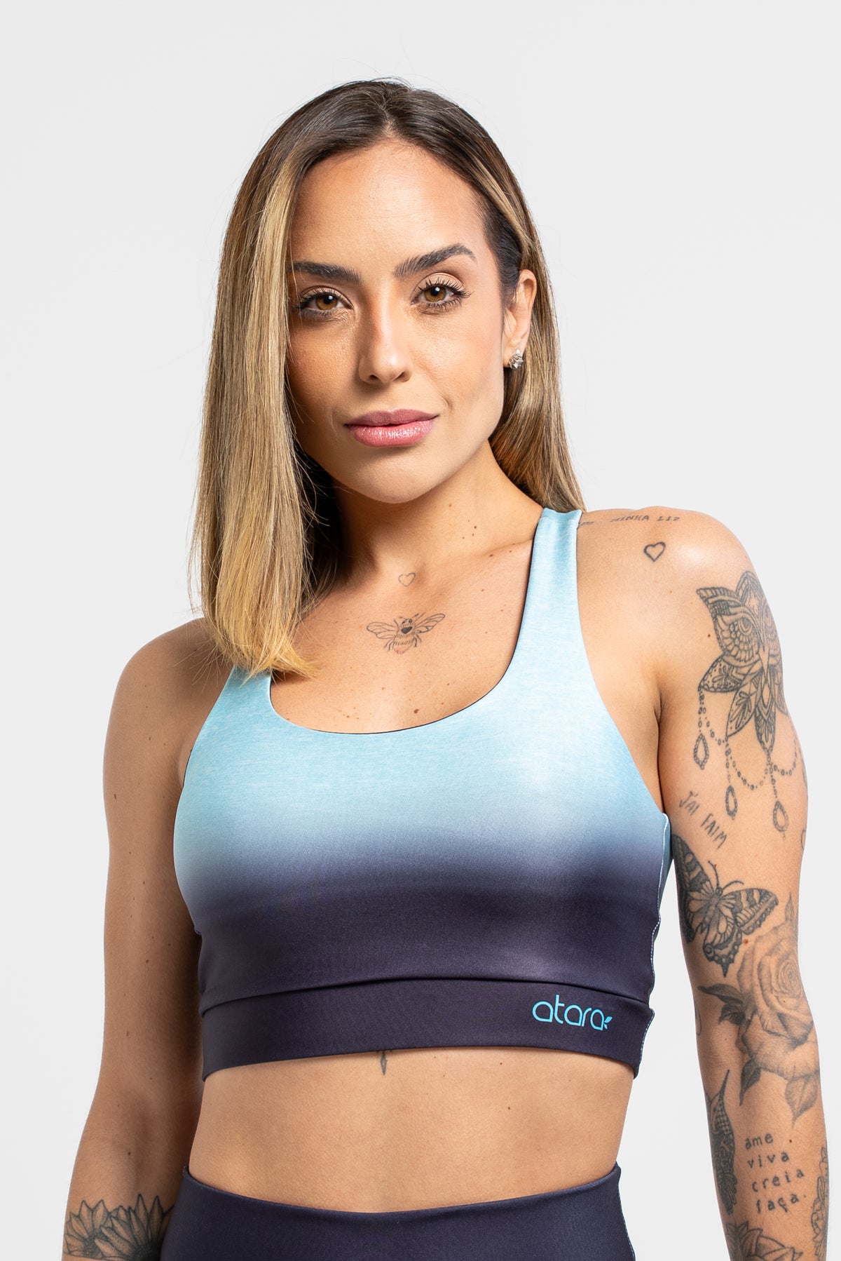 Top Estampa Immersion Azul - atarafitness